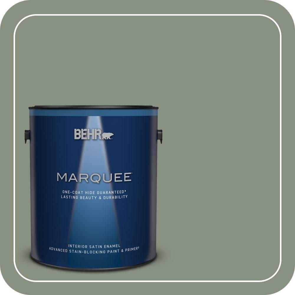 BEHR MARQUEE 1 gal. #QE-45 Thistle Satin Enamel Interior Paint & Primer