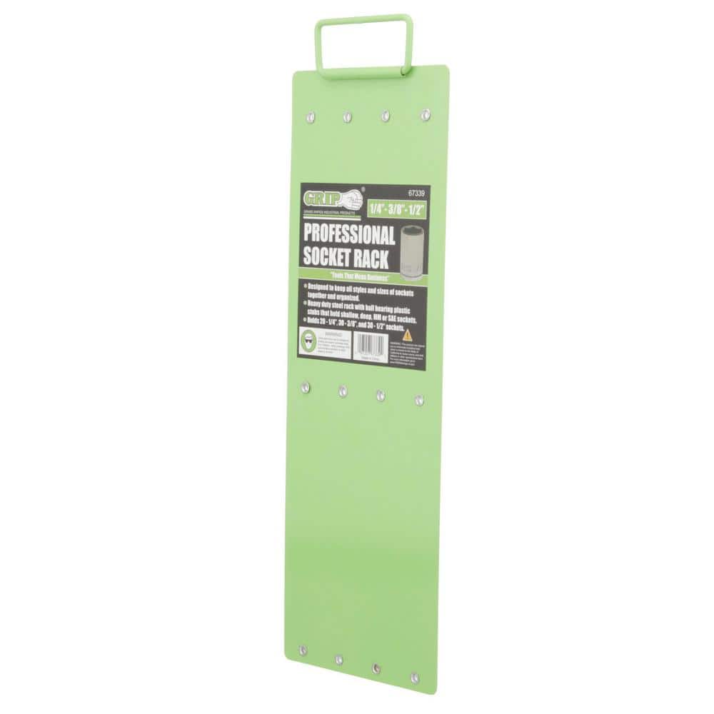 Grand Rapids Industrial Products Professional Socket Rack, Green (2)