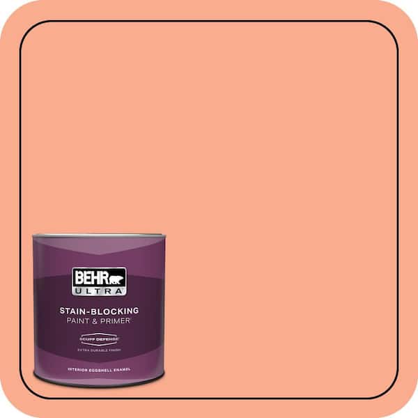 BEHR PREMIUM PLUS #210B-4 Sunset Strip Enamel Interior Stain-Blocking Paint and Primer (2)