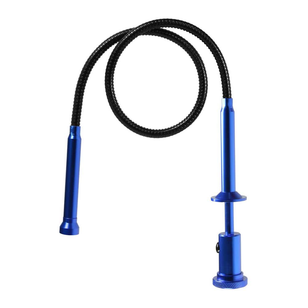 Misopily 24.4 in. Flexible Claw Grabber Tool with LED Light Magnetic Tip for Litter Pick Sink Drain Small Metal Objects Blue (1)