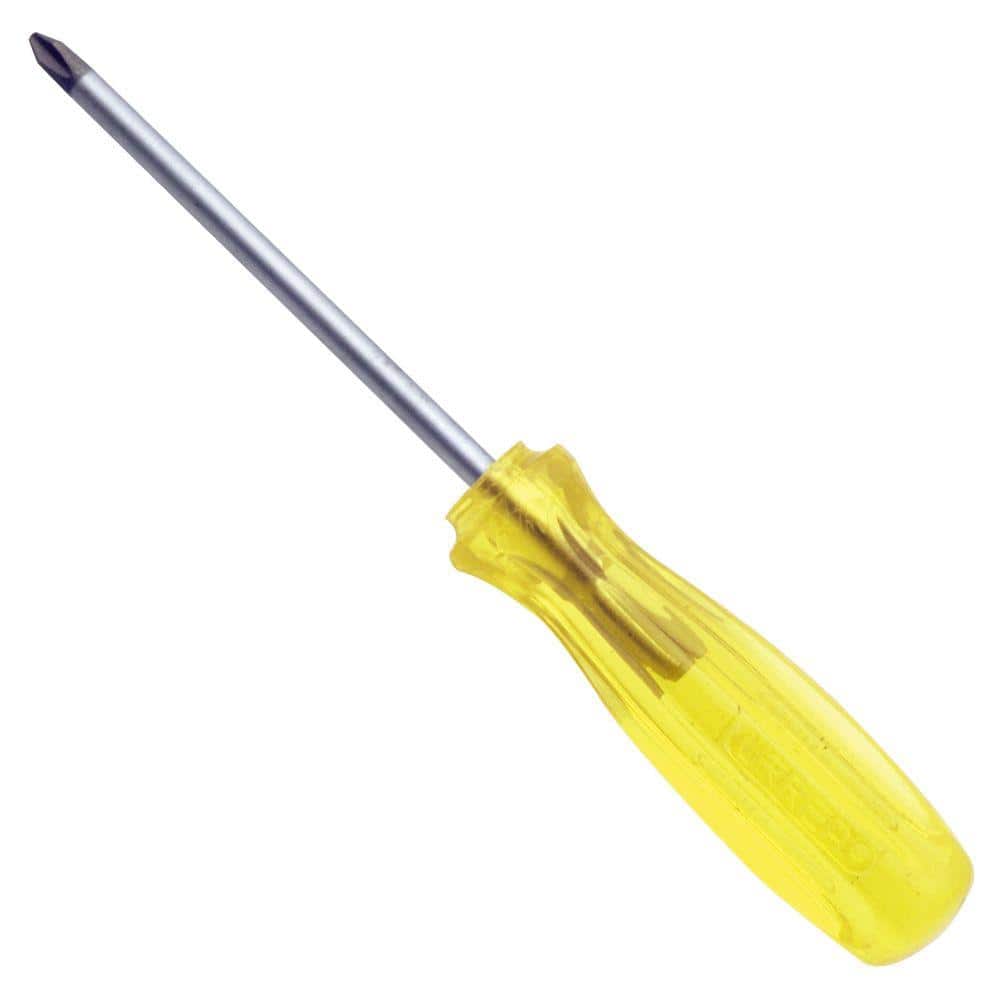 URREA 2-1/2 in. Long Round Shank Phillips Tip Amber Handle Screwdriver
