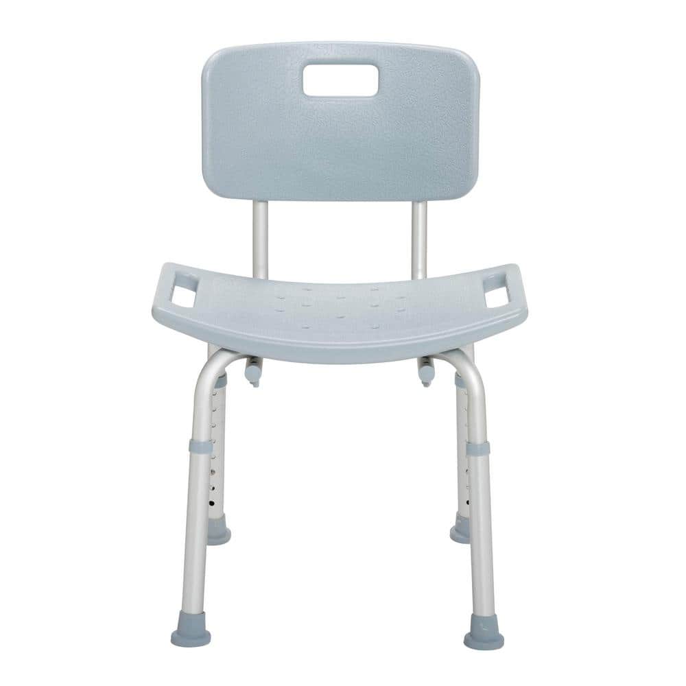 Drive Medical Grey Bathroom Safety Shower Tub Bench Chair with Back (2)