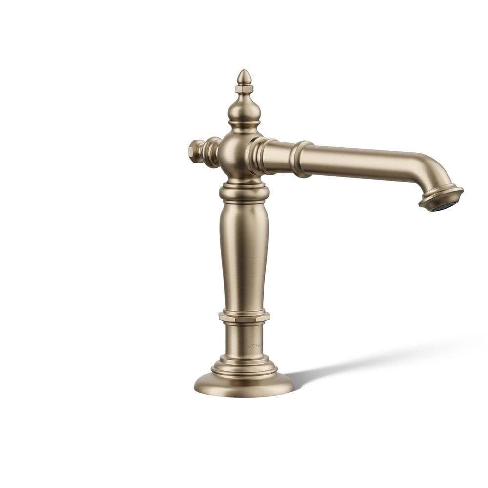 KOHLER Artifacts 6.625 in. Bathroom Sink Spout with Column Design in Vibrant Brushed Bronze (1)