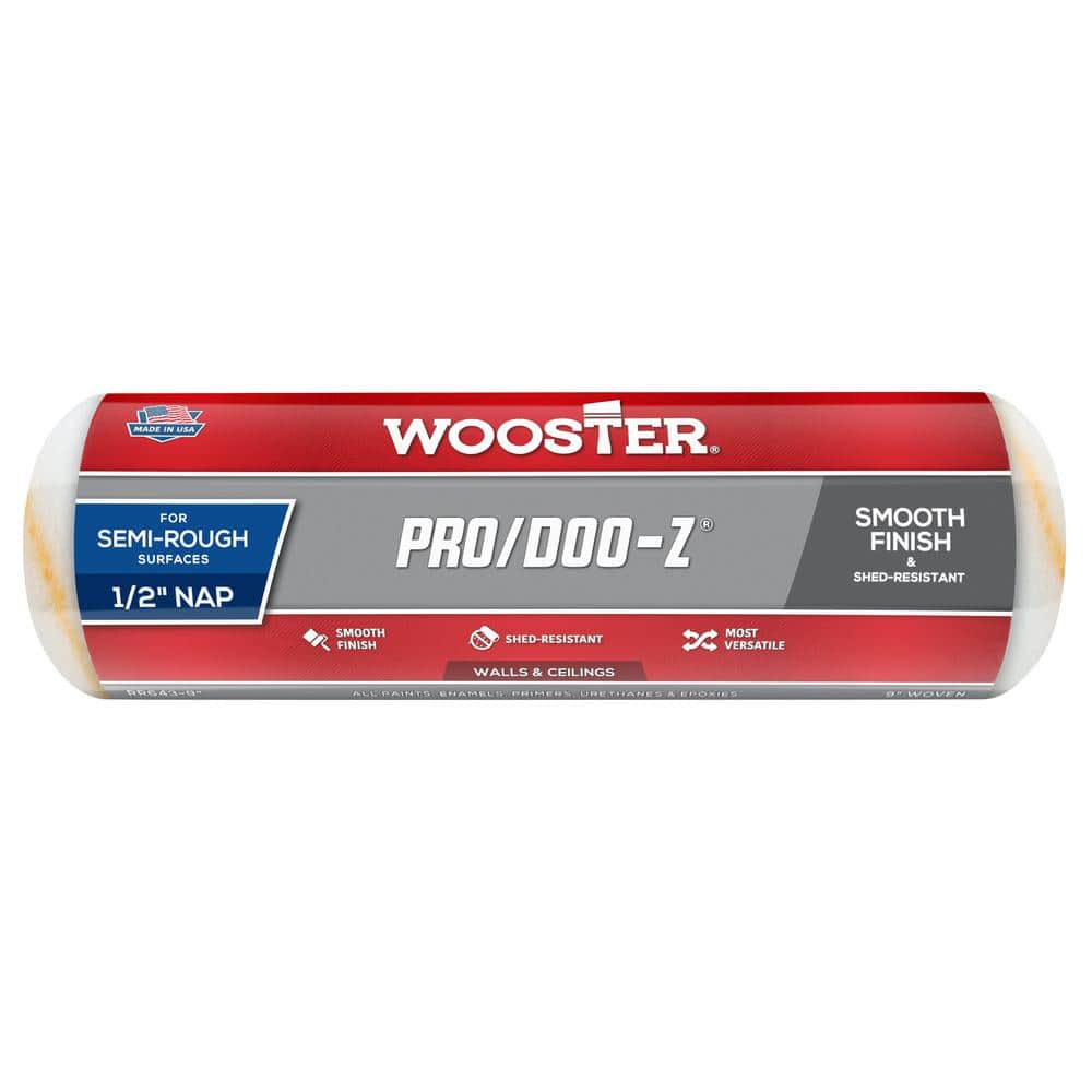 Wooster 9 in. x 1/2 in. Pro/Doo-Z High-Density Woven Fabric Roller Cover (1)