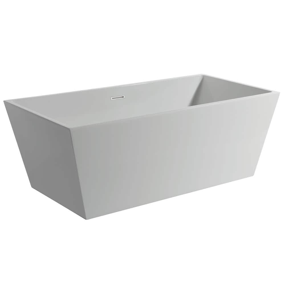 Delta Slade 67 in. x 32 in. Soaking Bathtub with Center Drain in White (2)