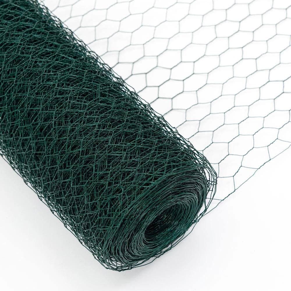 Unbranded 3.6ftx157ft Large Size Galvanized Hexagonal Floral Green Chicken Wire for Garden (3)