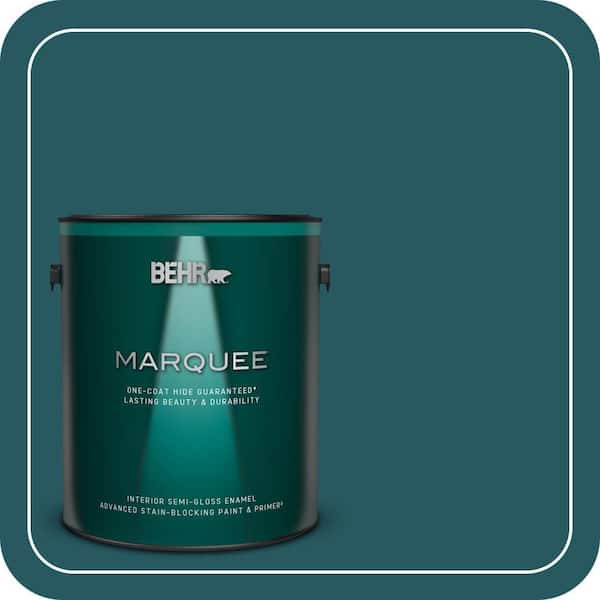 BEHR PREMIUM PLUS #PPF-56 Terrace Teal Enamel & Primer Color Sample (4)