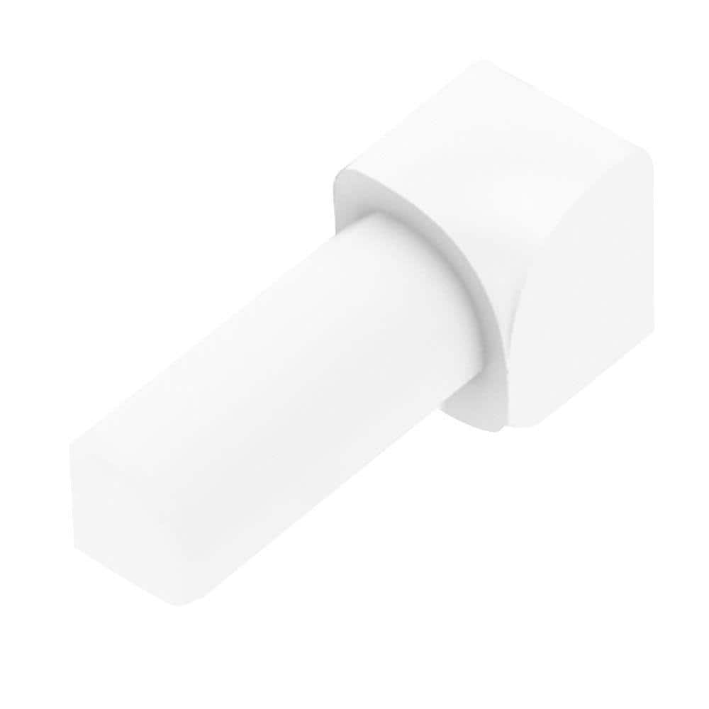Schluter Rondec Bright White Color-Coated Aluminum 1/4 in. x 1 in. Metal 90 Degree Inside Corner