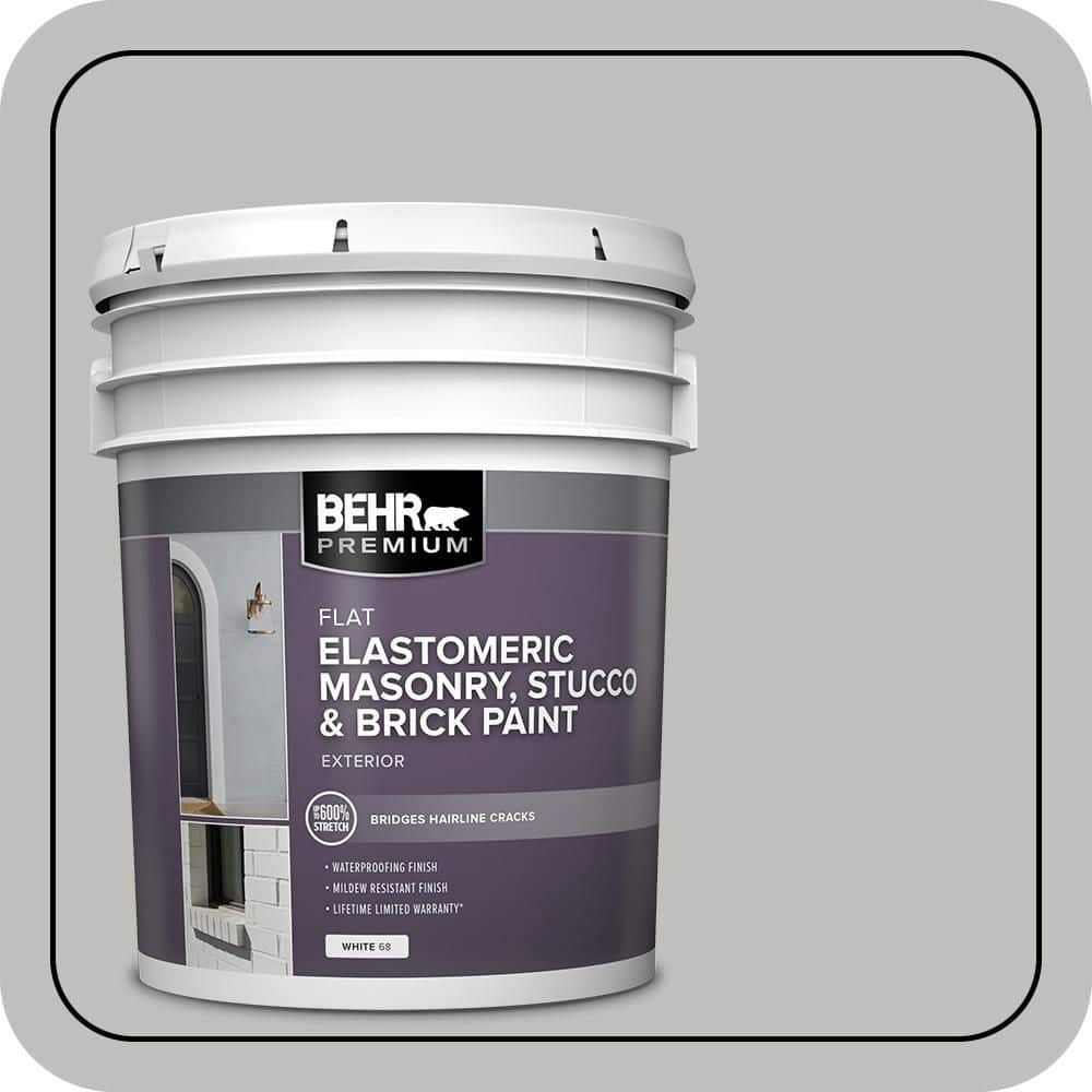 BEHR PREMIUM 5 gal. #PFC-62 Pacific Fog Elastomeric Masonry, Stucco and Brick Exterior Paint (1)