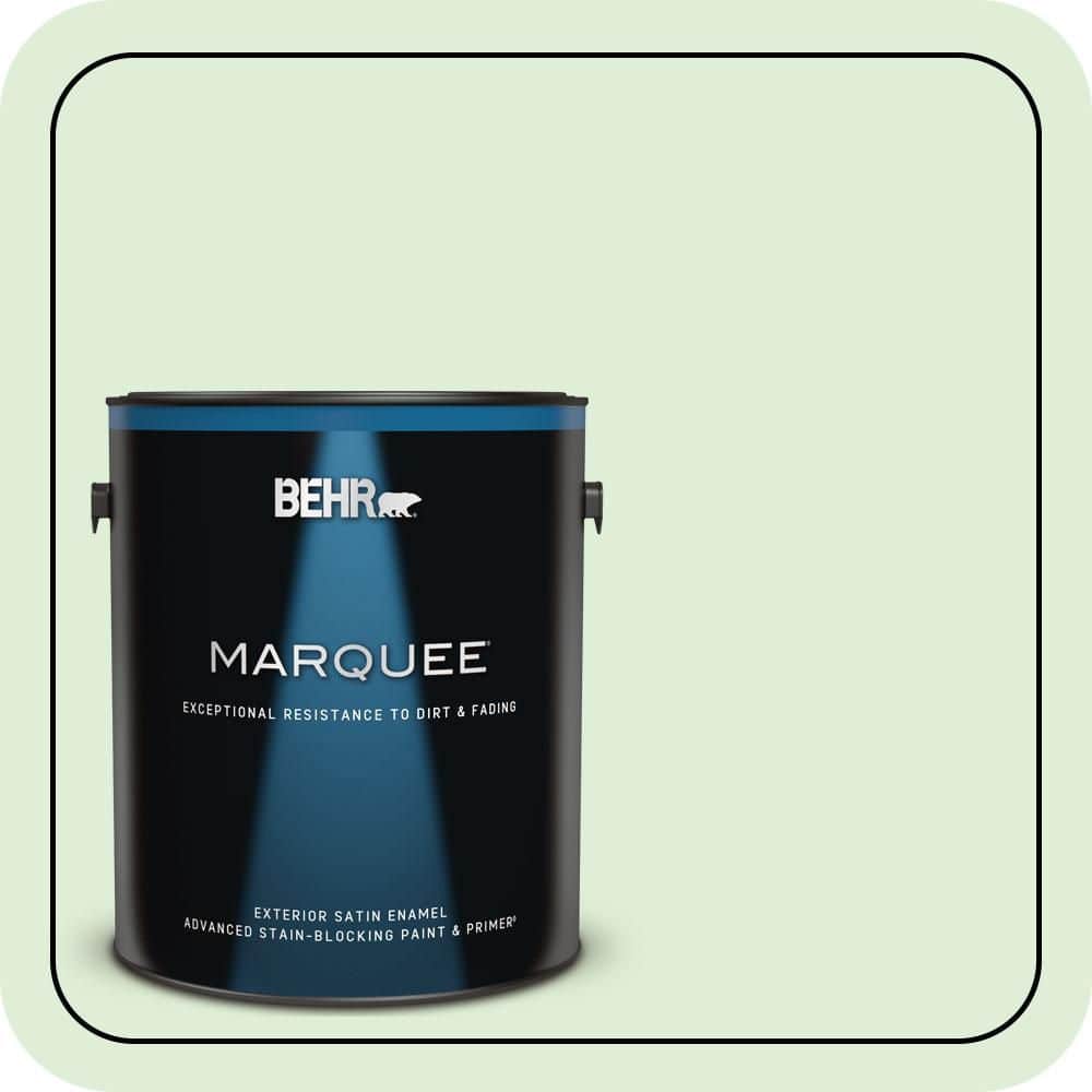 BEHR MARQUEE 1 gal. #440C-2 Cucumber Crush Satin Enamel Exterior Paint & Primer