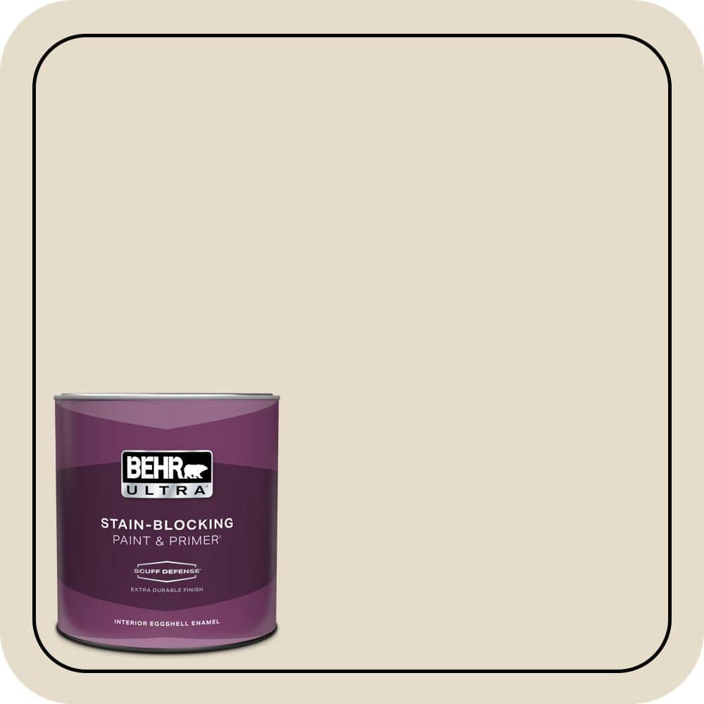 BEHR ULTRA 1 qt. #PWL-90 Abstract White Extra Durable Eggshell Enamel Interior Paint & Primer