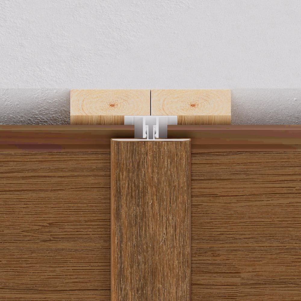 NewTechWood Alusions 1 in. x 2.19 in. x 8 ft. Peruvian Teak Composite Aluminum H Trim Kit for .5 in. Board (2)