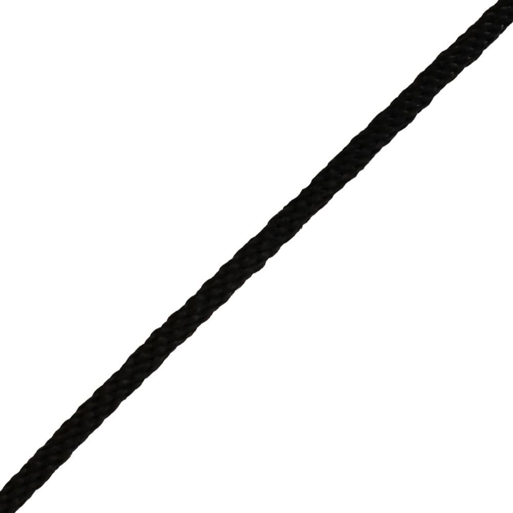 Everbilt 3/8 in. x 1 ft. Black Solid Braided Polypropylene Rope