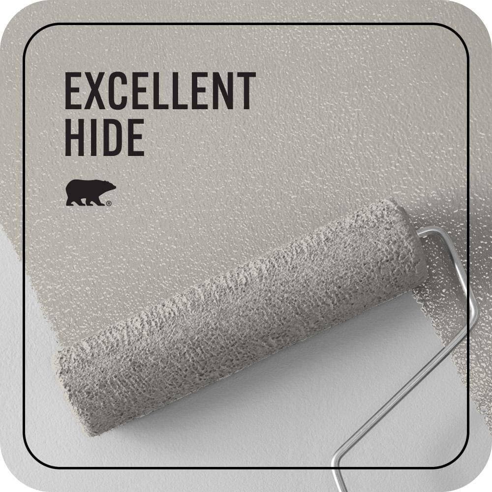 BEHR PREMIUM PLUS 1 gal. #HDC-NT-20 Cotton Grey Ceiling Flat Interior Paint & Primer (2)