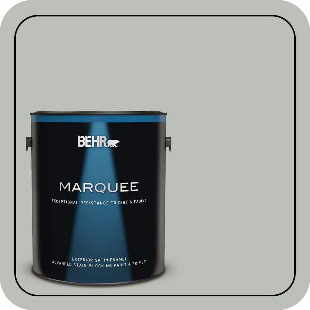 BEHR MARQUEE 1 gal. #T16-11 Celadon Satin Enamel Exterior Paint & Primer