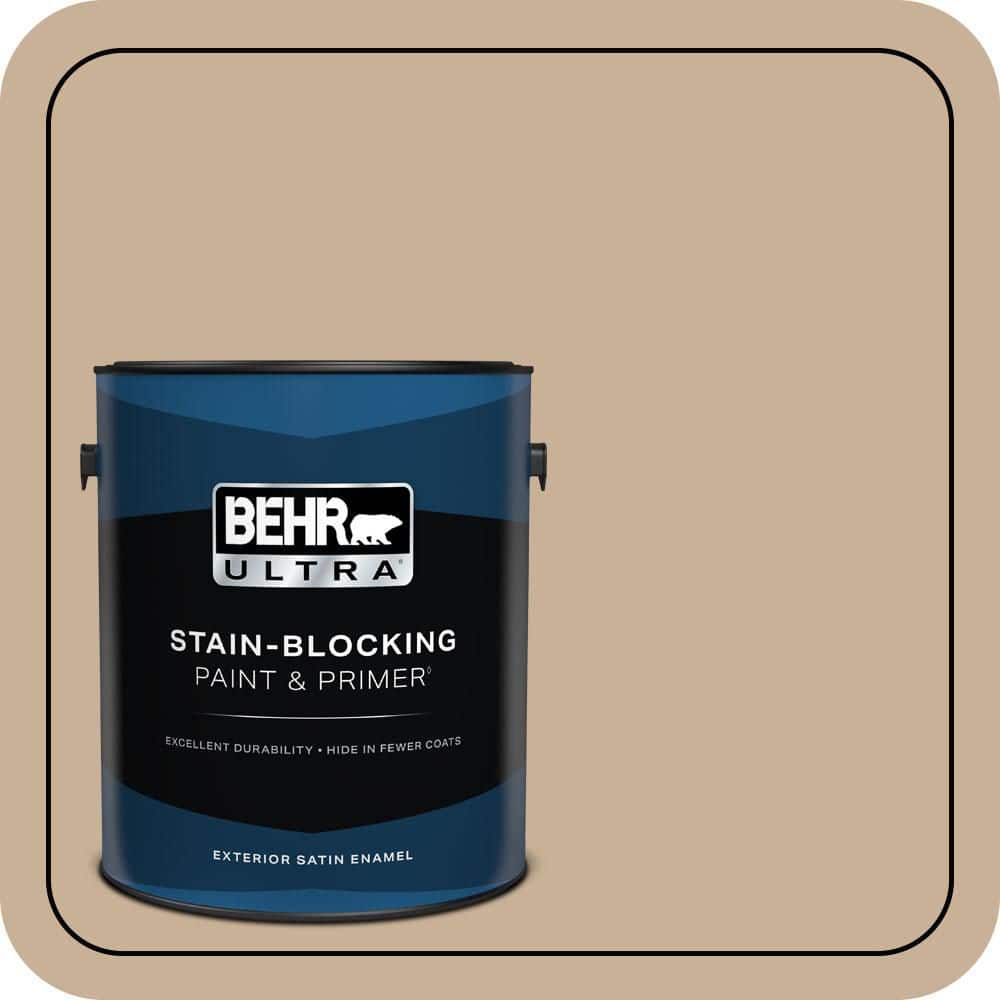 BEHR ULTRA 1 gal. #MQ2-46 Basswood Satin Enamel Exterior Paint & Primer