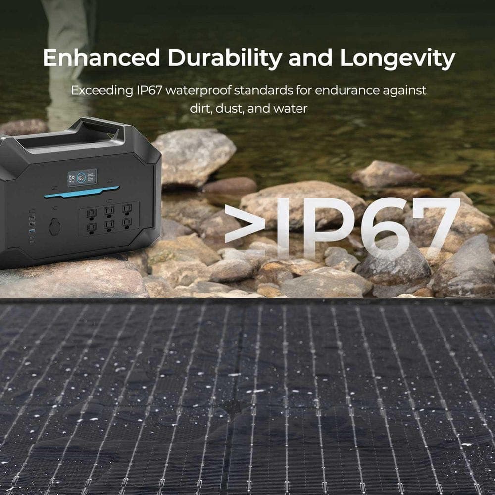 Renogy 400-Watt Monocrystalline Portable Solar Panel Foldable for Power Station Generator, ETFE, IP67 Waterproof, Lightweight (3)