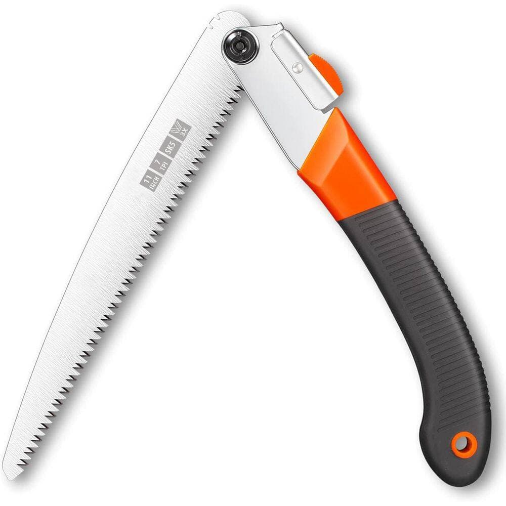 Unbranded Folding Saw 11 in. Heavy Duty Hand Saw with Extra Long Blade for Wood Camping Pruning SK-5 Steel