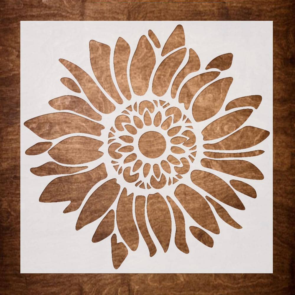Dyiom Sunflower Stencil for Painting on Wood, Canvas, Paper, Fabric, Walls and Furniture (1)