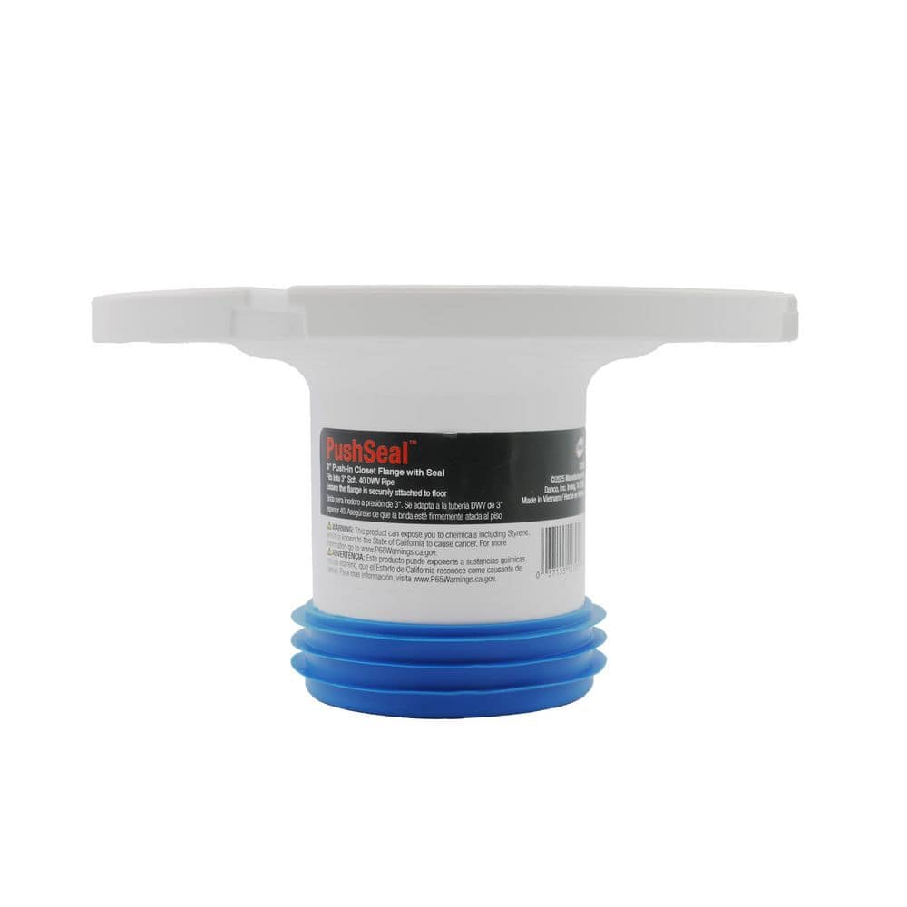 DANCO PushSeal-3 in. Push-In Closet Flange with Seal in White (3)