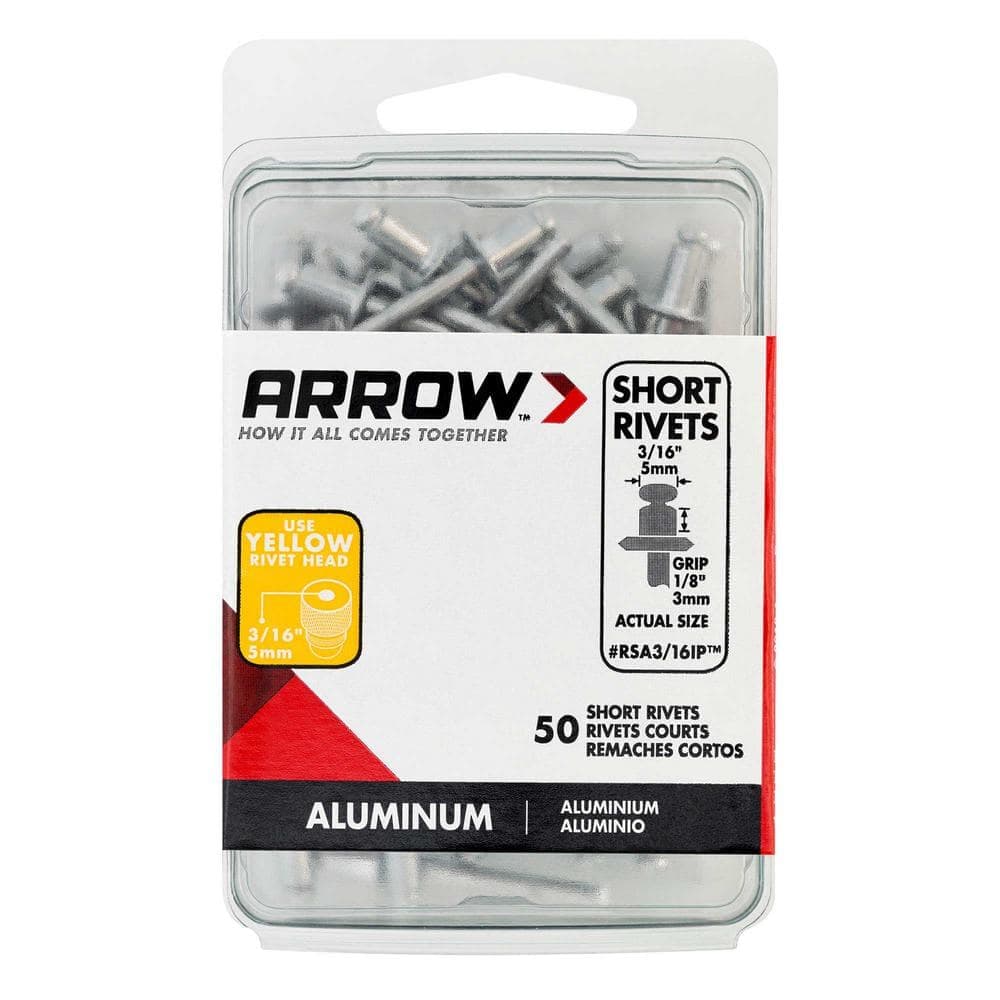 Arrow 3/16 in. x 1/8in. Aluminum Rivets (50-Pack) (2)