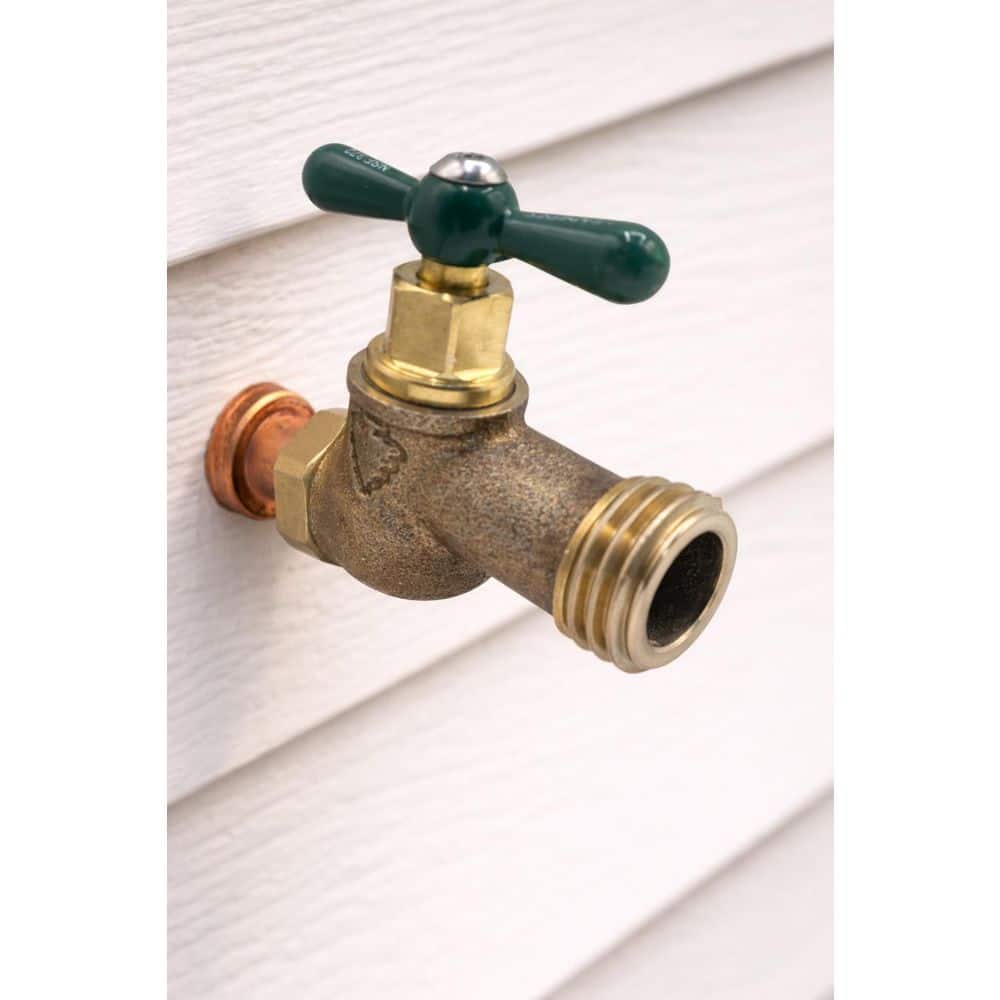 Arrowhead Brass 1/2 in. Compression x 3/4 in. Male Hose Thread No-Kink Hose Bib with Lead-Free Copper. Heavy Duty (3)