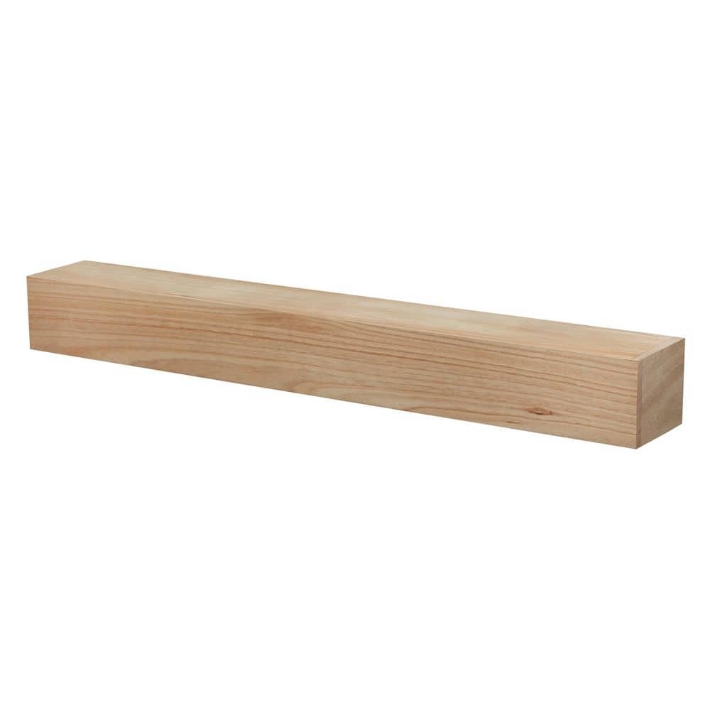 Dogberry Collections Classic 60 In. Natural Cap-Shelf Mantel (3)