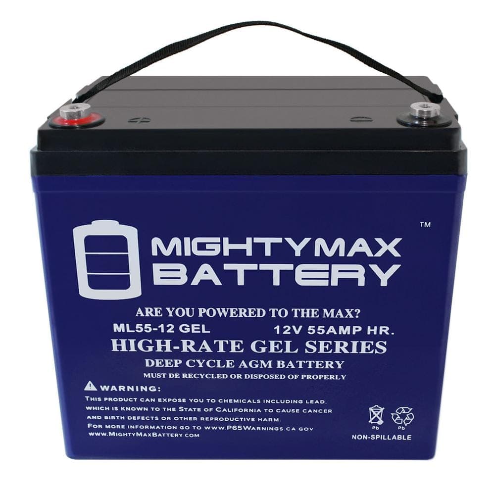 MIGHTY MAX BATTERY 12V 55AH GEL Replacement Battery for MK UNIGY 45HR2000S-2 Pack (1)