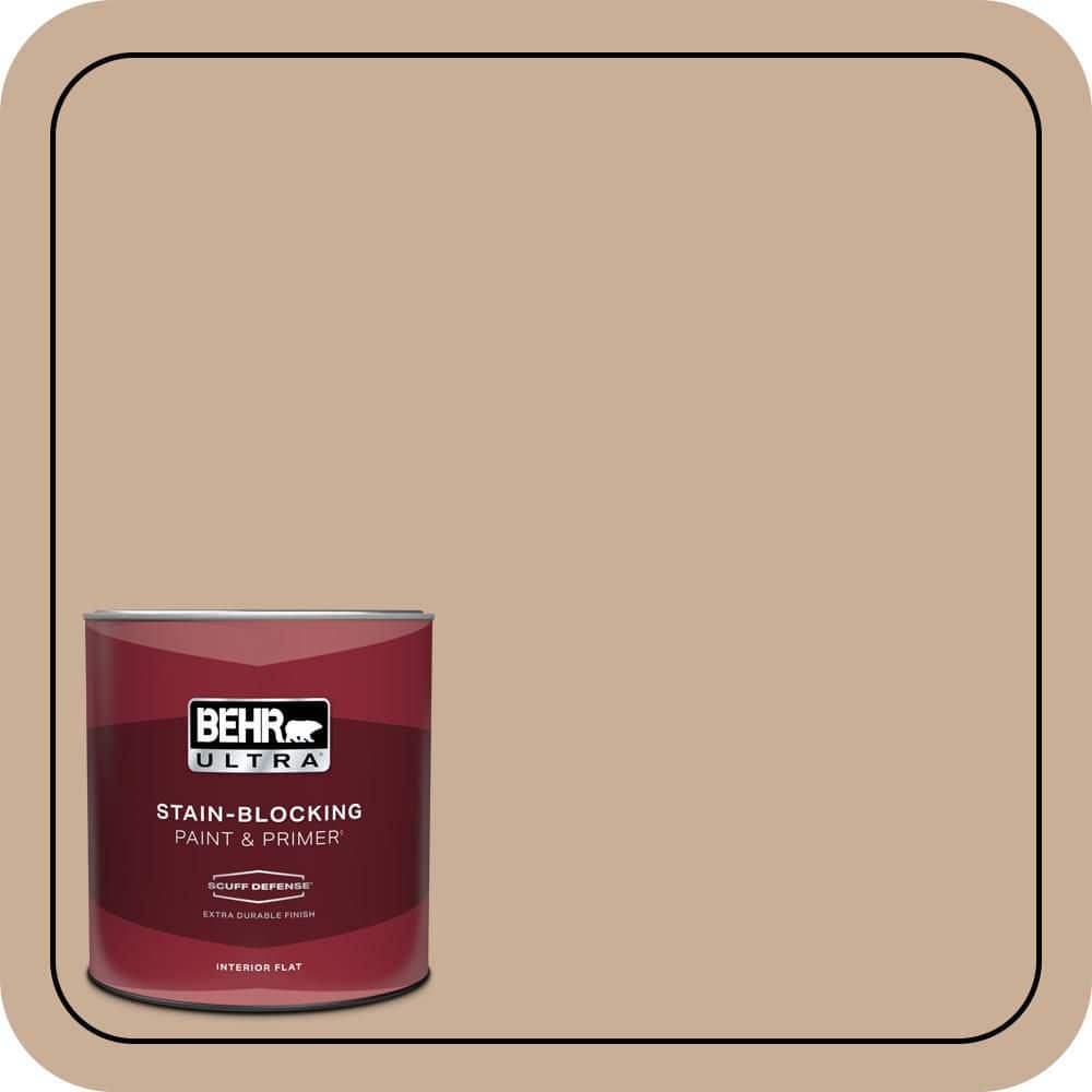 BEHR PREMIUM PLUS 1 gal. #280E-3 Toasted Wheat Semi-Gloss Enamel Low Odor Interior Paint & Primer (1)