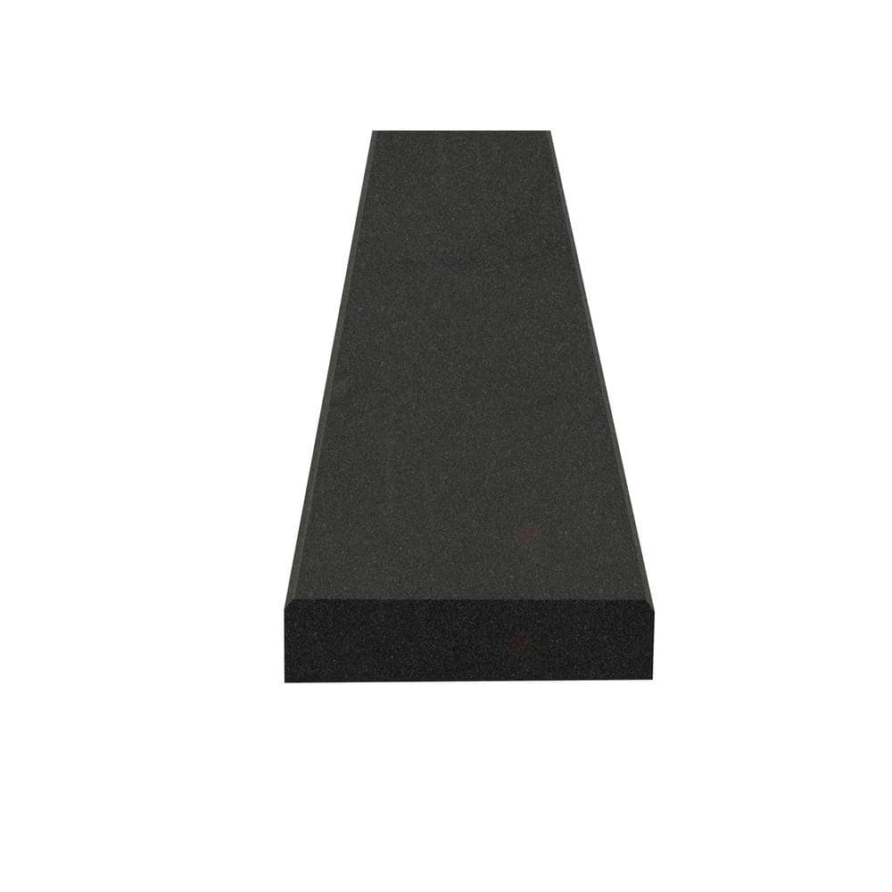 MSI Premium Black Double Beveled 4 in. x 36 in. Polished Granite Threshold Floor Tile Trim (3 ln. ft./Each) (3)