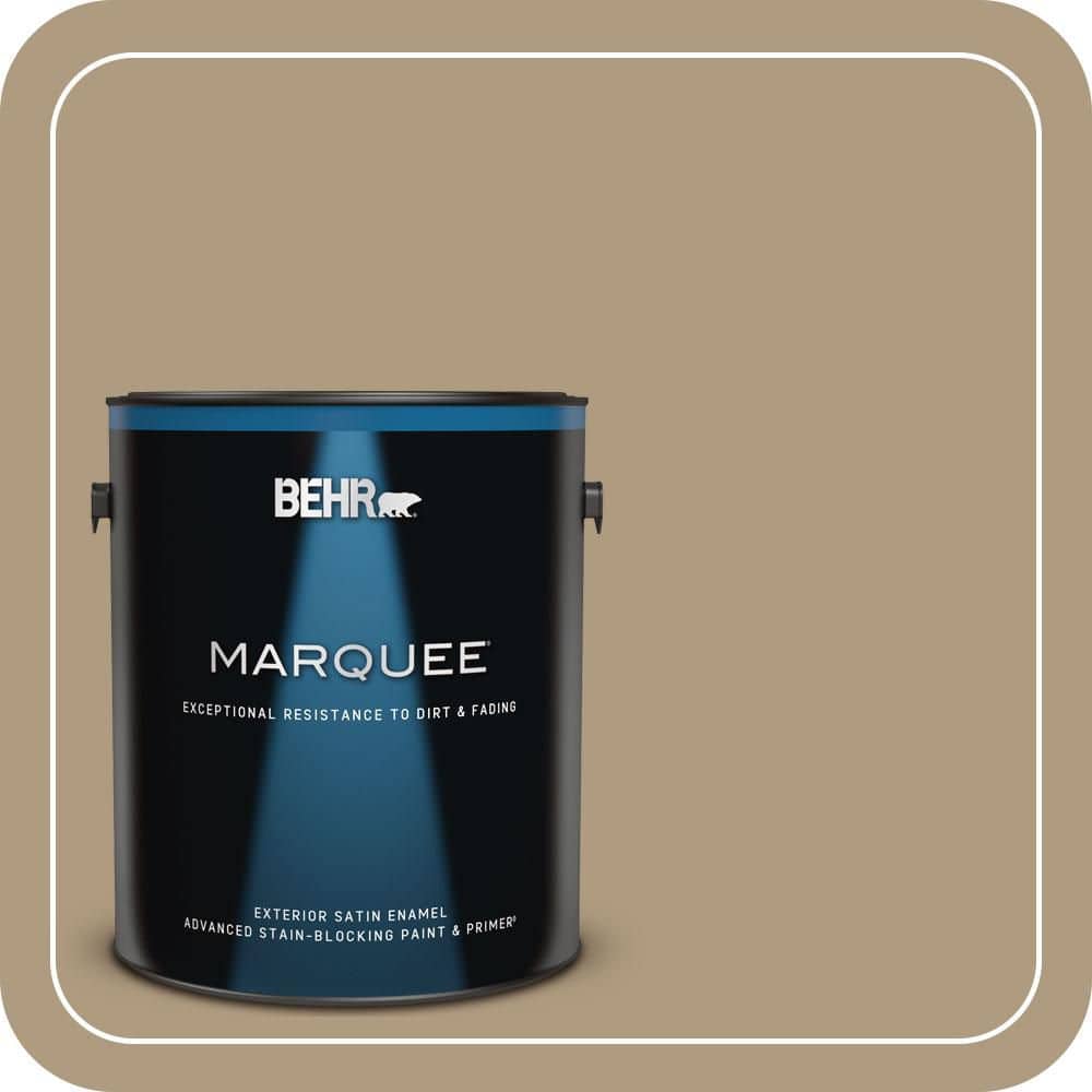 BEHR MARQUEE 1 gal. #MQ2-24 Golden Olive Satin Enamel Exterior Paint & Primer (1)