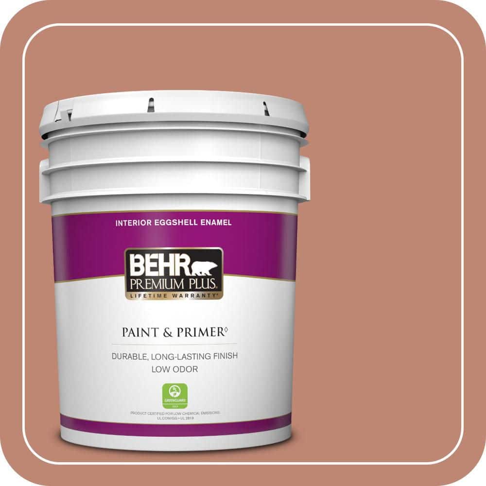 BEHR PREMIUM PLUS 5 gal. #PPU2-09 Ginger Rose Eggshell Enamel Low Odor Interior Paint & Primer