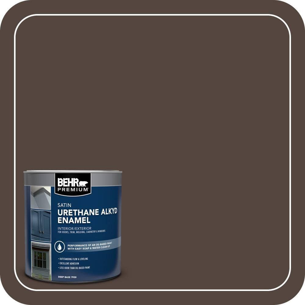 BEHR PREMIUM 1 qt. Home Decorators Collection #HDC-MD-13 Rave Raisin Satin Enamel Urethane Alkyd Interior/Exterior Paint (1)
