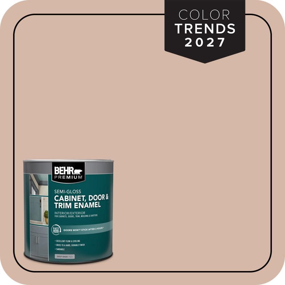 BEHR PREMIUM 1 qt. #S190-3 Sedona Pink Semi-Gloss Enamel Interior/Exterior Cabinet, Door & Trim Paint