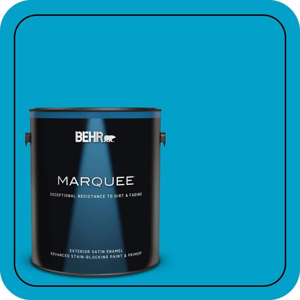 BEHR MARQUEE 1 gal. #P490-5 Yucatan Satin Enamel Exterior Paint & Primer