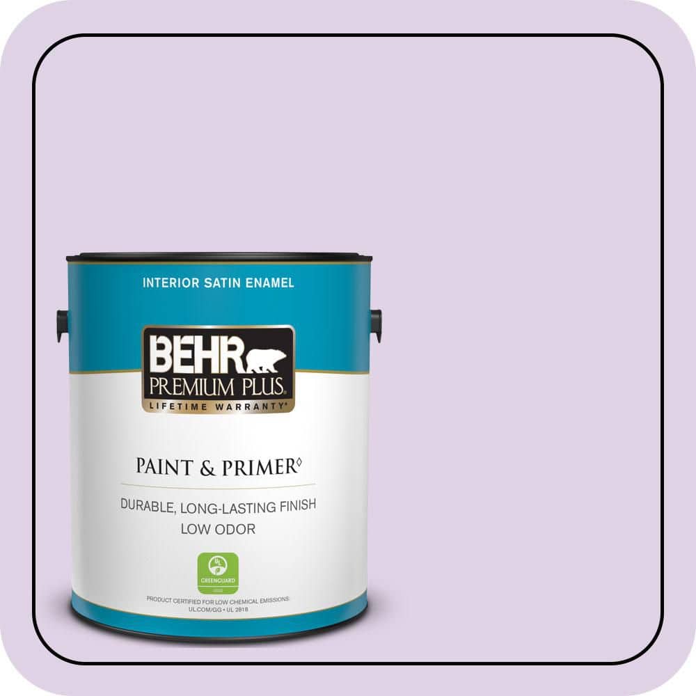 BEHR PREMIUM PLUS 1 gal. #M570-2 Monologue Satin Enamel Low Odor Interior Paint & Primer
