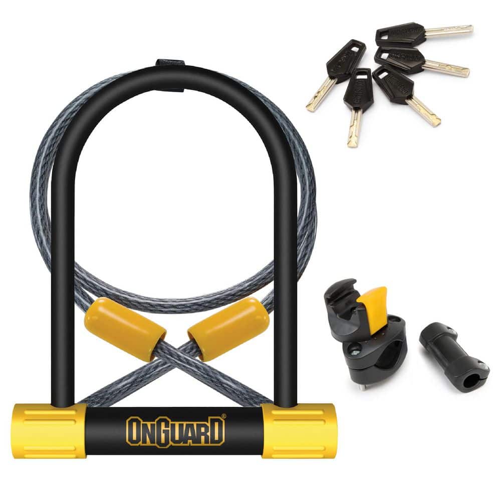 ONGUARD Bulldog STD U-Lock DT (4.53 in. x 9.06 in.) with 4 ft. Cinch Loop Cable (2)