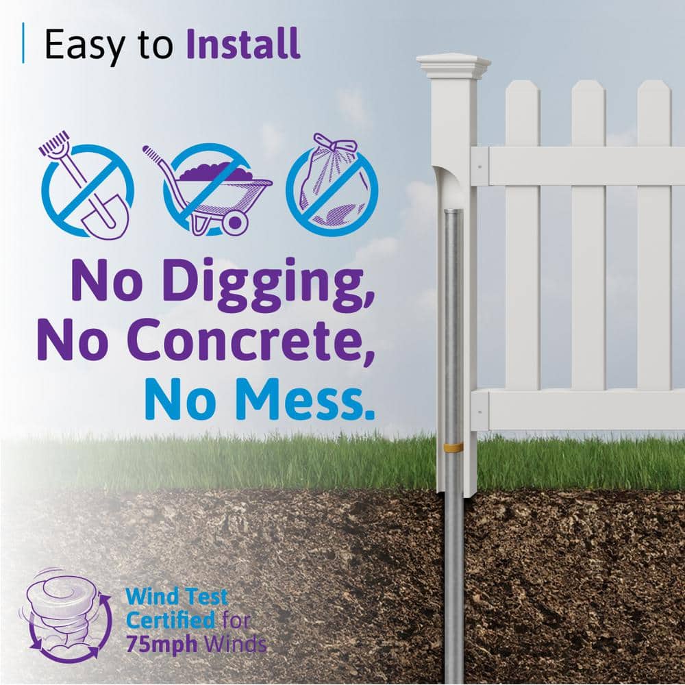 WamBam Fence 3-1/2 ft. x 2-5/8 ft. Newport Vinyl Picket Fence Gate with Stainless Steel Hardware (3)