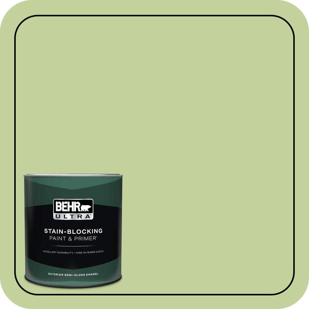 BEHR ULTRA 1 qt. #P370-4 Cricket Field Semi-Gloss Enamel Exterior Paint & Primer