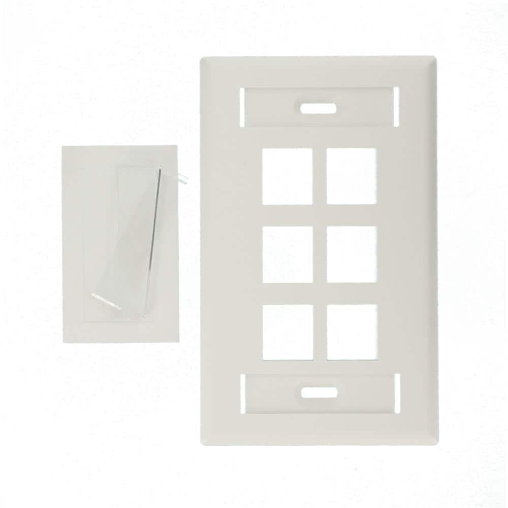 Leviton White 1-Gang Audio/Video Wall Plate (1-Pack) 42080-6WS (2)