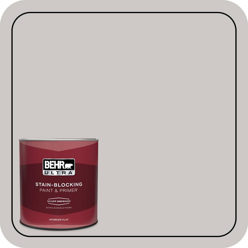 BEHR ULTRA 1 qt. #PPU26-09 Graycloth Extra Durable Flat Interior Paint & Primer (1)