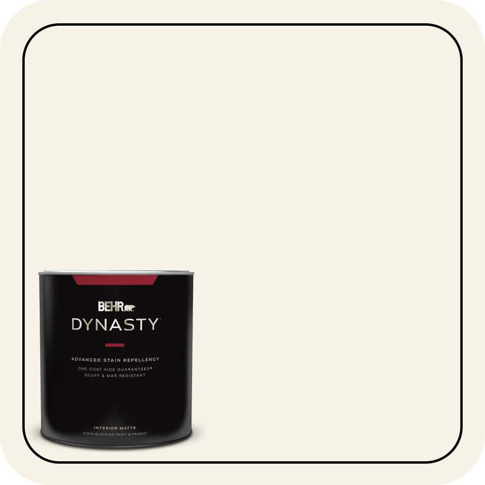 BEHR DYNASTY 1 qt. #W-F-400 Swan Wing Matte Interior Stain-Blocking Paint & Primer