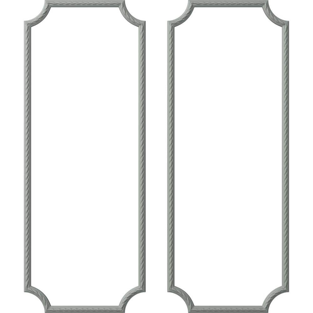 Ekena Millwork 28 in. W x 72 in. H Unfinished Polyurethane Reeded Acanthus Leaf Panel Moulding Kit (Double Panel) (1)
