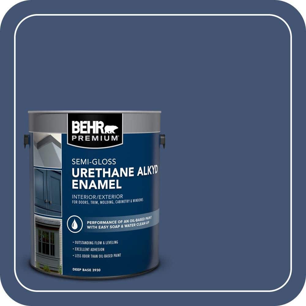 BEHR PREMIUM 1 gal. Home Decorators Collection #HDC-CL-26 Champlain Blue Urethane Alkyd Semi-Gloss Enamel Interior/Exterior Paint