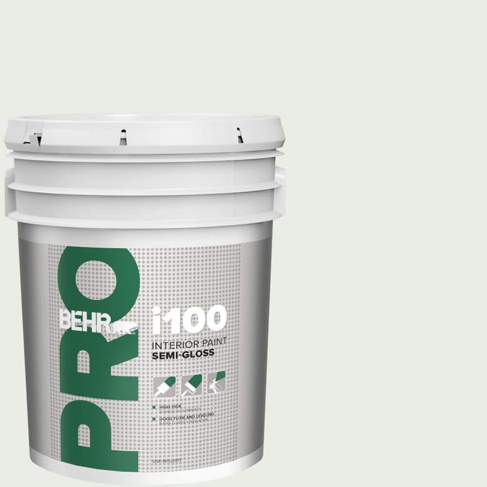 BEHR PRO 5 gal. #N410-1 Silence Semi-Gloss Interior Paint