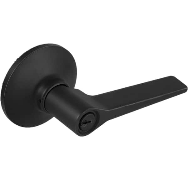 Defiant Freedom Matte Black Keyed Entry Door Handle (2)