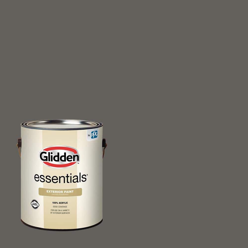 Glidden Essentials 1 gal. PPG0999-7 Dark Woods Flat Exterior Paint