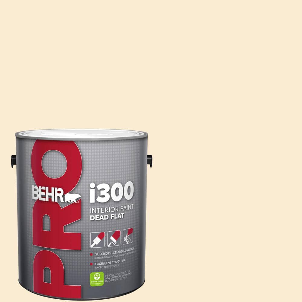 BEHR PRO 1 gal. #ICC-40 Antique Ivory Dead Flat Interior Paint