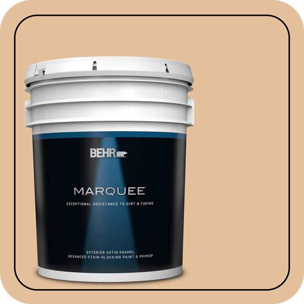 BEHR MARQUEE 5 gal. #S270-3 Tostada Satin Enamel Exterior Paint & Primer