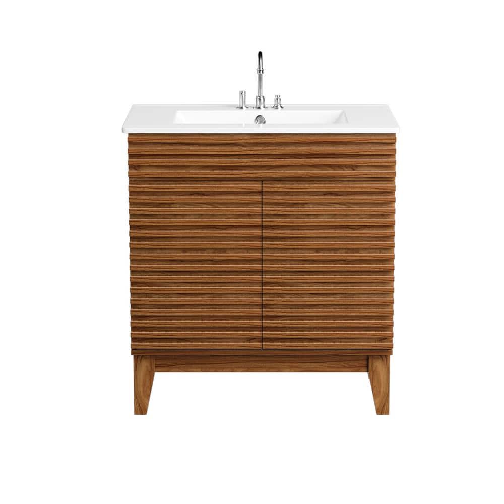 HOMEIBRO 30 in. Bath Vanity Cabinet without Top in Polar Wood Unassembled (3)